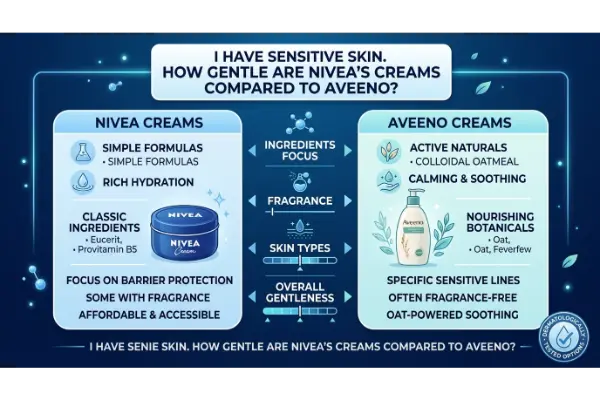 How Gentle Are Nivea’s Creams Compared to Aveeno