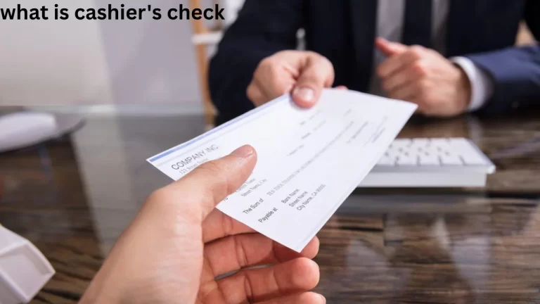 what is cashier's check